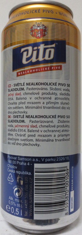 Pito NEALKOHOLICKÉ PIVO Samson (50cl) (B/O) č.1 