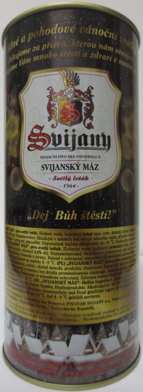 Svijany SVIJANSKÝ MÁZ Světlý ležák ŠŤASTNÉ A VESELÉ 2016 (200cl) č.1