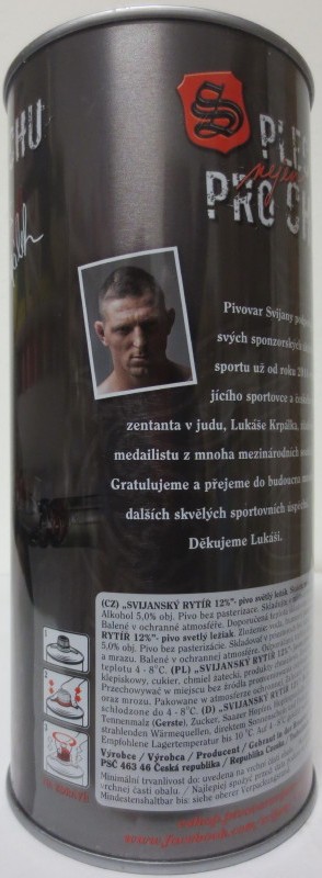 Svijany SVIJANSKÝ RYTÍŘ TAJEMSTVÍ ÚSPĚCHU Lukáš Krpálek (200cl) č.1 