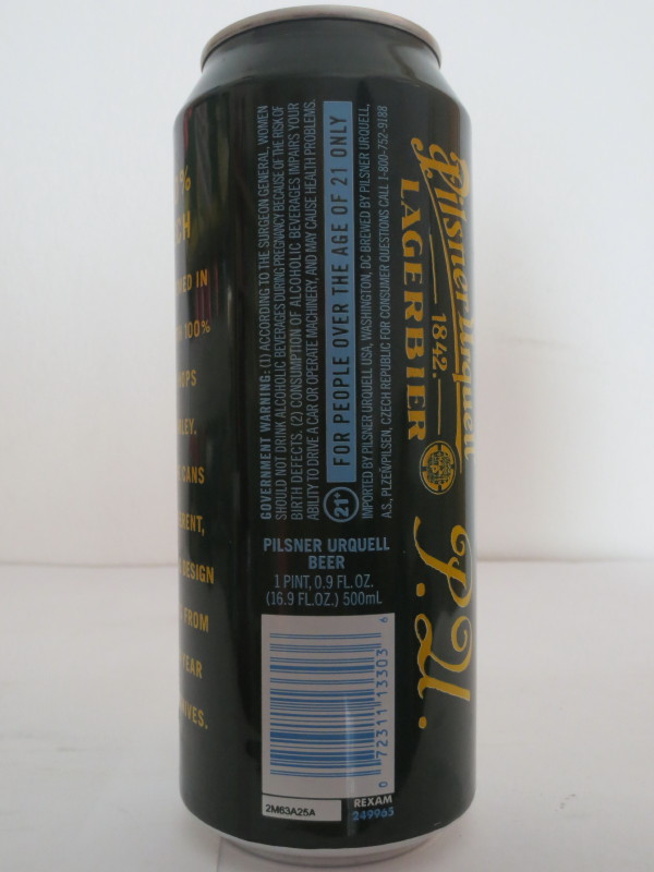 PILSNER URQUELL BREWED IN PLZEŇ CZECH (50cl) (T/O)