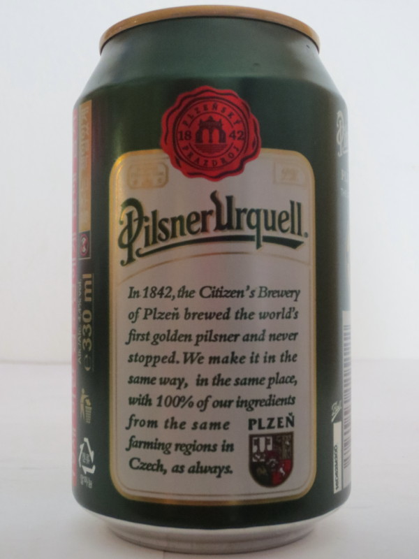 Pilsner Urquell BREWED IN PLZEŇ,CZECH THE ORIGINAL PILSNER IMPORTED (33cl) (T-O) č.1