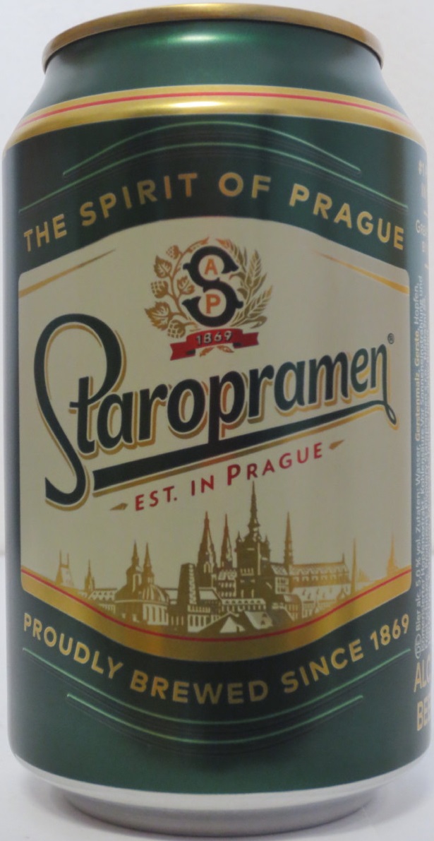 Staropramen EST. IN PRAGUE THE SPIRIT OF PRAGUE PROUDLY BREWED SINCE 1869 (33cl) (B/O) Nr.1 