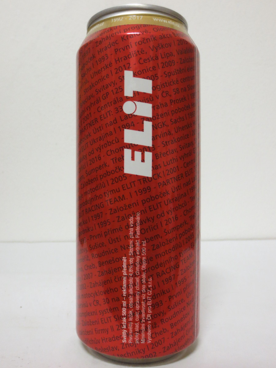 ELiT více než autodíly 25 LET SLAVNOSTNÍ ELITNÍ ležák č.1 (50cl) (B/O)