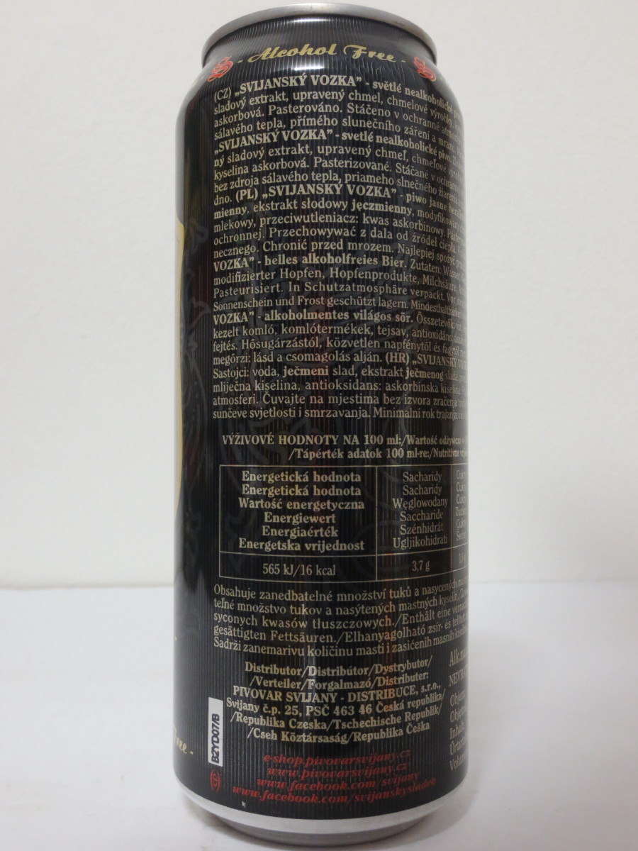 Svijany SVIJANSKÝ VOZKA - Nealkoholické pivo - 1564 (50cl) (B/O)