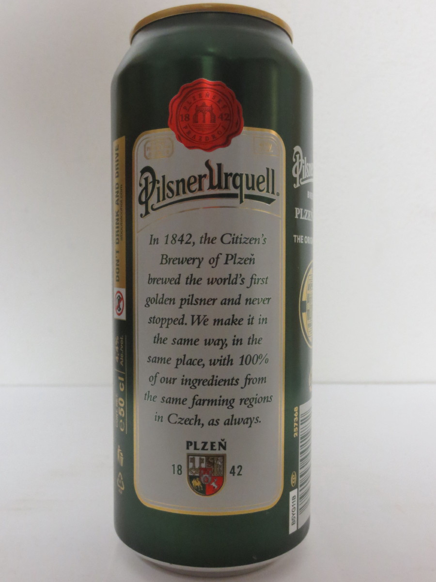 Pilsner Urquell BREWED IN PLZEŇ,CZECH THE ORIGINAL PILSNER IMPORTED (50cl) (B/O)