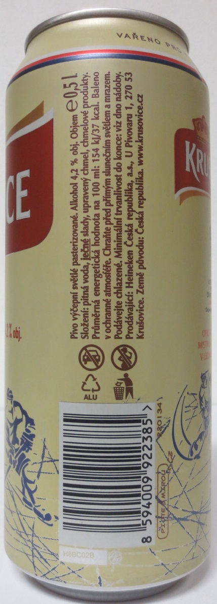 KRUŠOVICE KRÁLOVSKÝ PIVOVAR ŘÍZNÁ 10 2018 IIHF (50cl) (B/O)