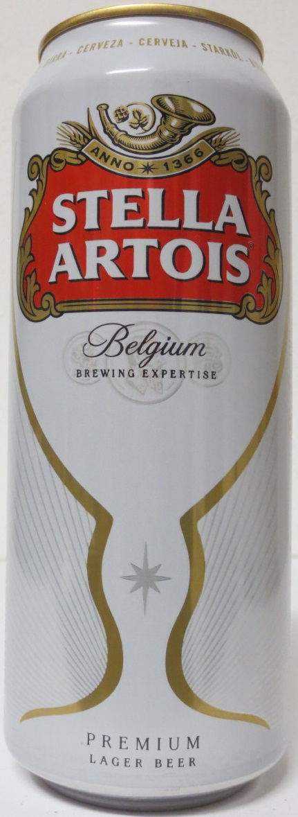 STELLA ARTOIS Belgium BREWING EXPERTISE PREMIUM LAGER BEER (50cl) (B/O) (HU)