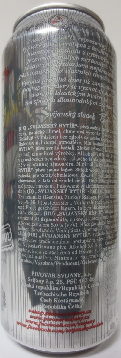 Svijany SVIJANSKÝ RYTÍŘ (50cl) (B/O)
