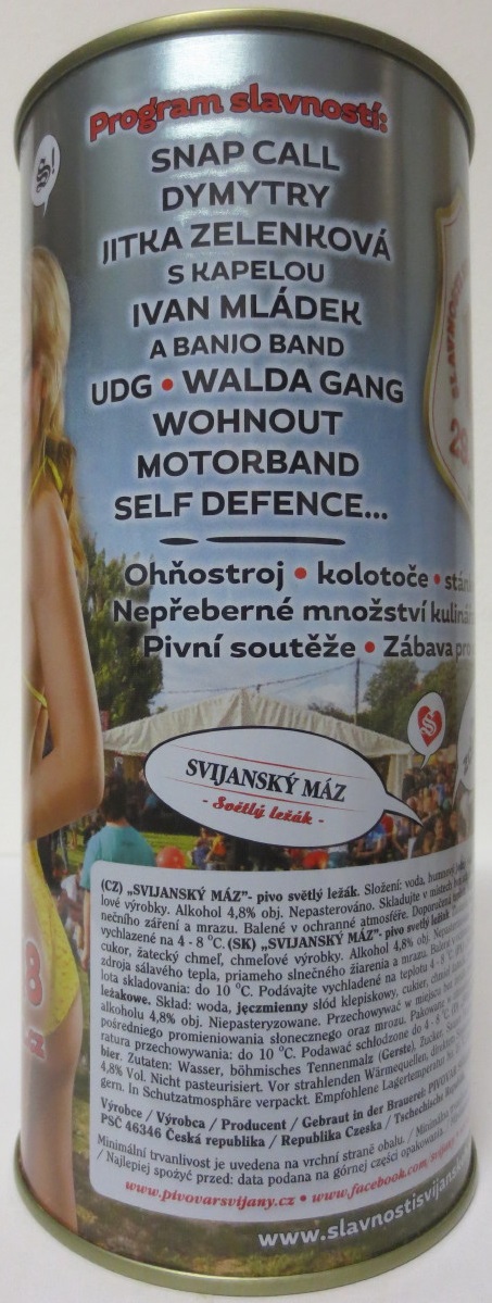 Svijany SVIJANSKÝ MÁZ 29. SLAVNOSTI SVIJANSKÉHO PIVA 14.7.2018 (200cl)