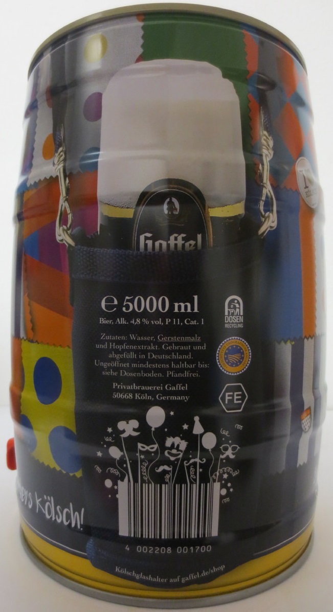 Gaffel kölsch bunt, jeck und lecker, das ist besonders kölsch! (5L) Nr.1