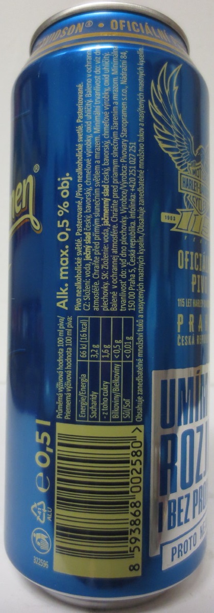 Staropramen NEALKO 6 cans HARLEY (50cl) (B/O) č.6