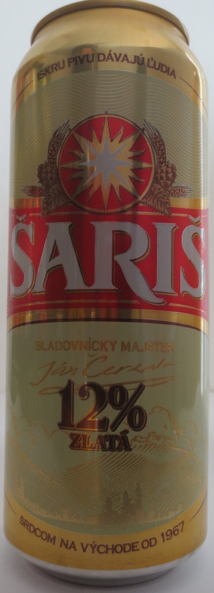 ŠARIŠ 12% ZLATÁ (50cl) (B/O) č.1