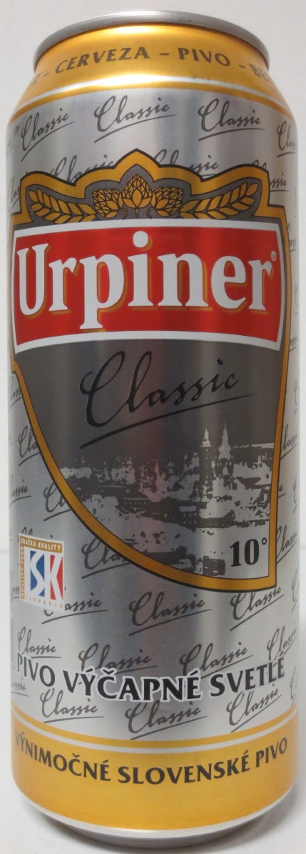Urpiner Classic DRAUGHT PALE ALE BEER EXCEPTIONAL SLOVAK BEER (50cl) (B/O) č.2