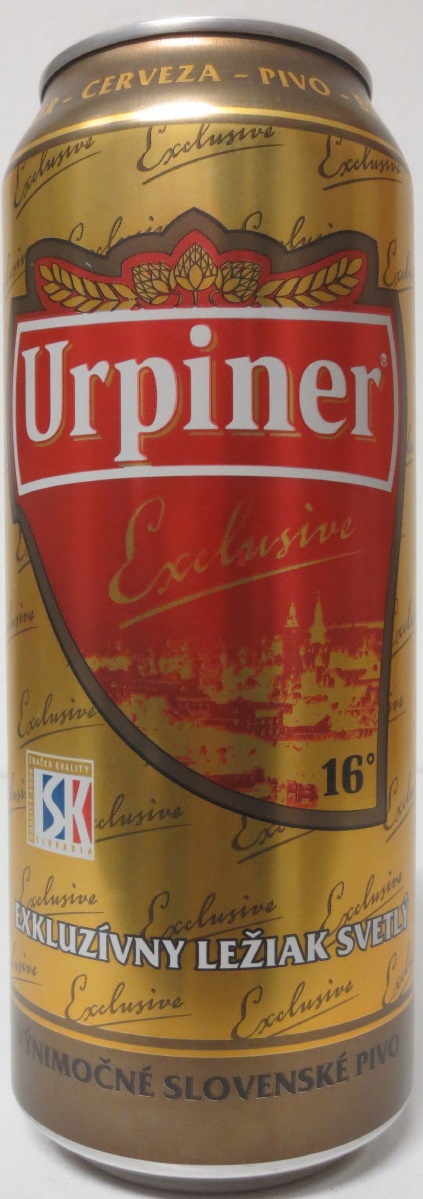 Urpiner Exclusive EXCLUSIVE PALE LAGER EXCEPTIONAL SLOVAK BEER (50cl) (B/O) č.2