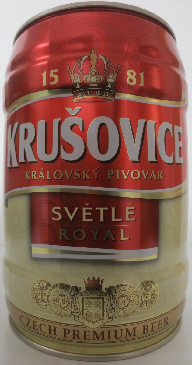 KRUŠOVICE KRÁLOVSKÝ PIVOVAR SVĚTLÉ ROYAL CZECH PREMIUM BEER č.1