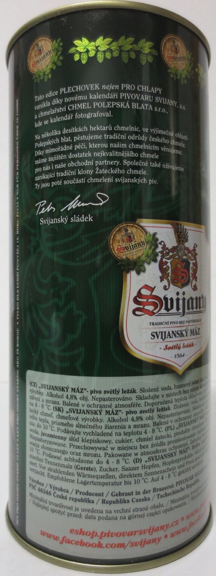 Svijany SVIJANSKÝ MÁZ dívky z kalendáře č.01/2018 (200cl)