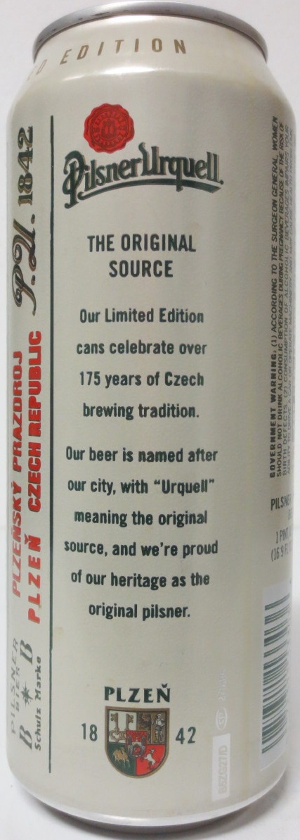 Pilsner Urquell 1842 PLZEŇSKÉ PIVO PILSNER BIER (50cl) (T/O)