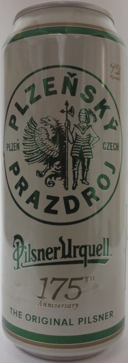 PLZEŇSKÝ PRAZDROJ Pilsner Urquell 175TH Aniversary THE ORIGINAL PILSNER č.1 (50cl) (T-O)