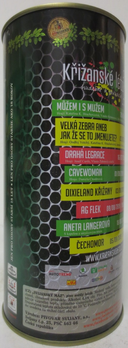 Svijany SVIJANSKÝ MÁZ PLECHOVKA nejen PRO CHLAPY Křiženské léto 2019 (200cl) č.1