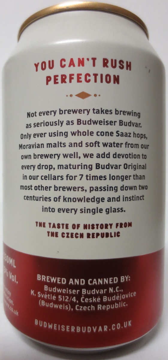 Budvar ORIGINAL CZECH LAGER 5% (UK) (33cl) (B/O) č.1