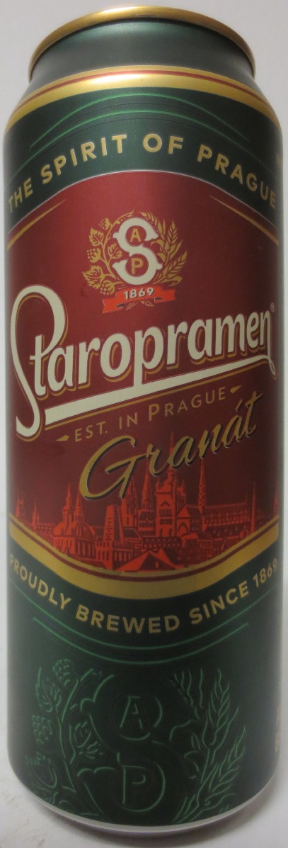 Staropramen EST. IN PRAGUE Granát (50cl) (B/O) č.1