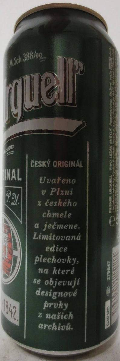 Pilsner Urquell MĚŠŤANSKÉHO PIVOVARU V PLZNI (50cl) (B/O)