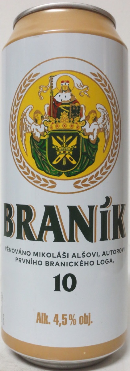 BRANÍK 10 Alk. 4,5% obj. (CZ) (50cl) (B/O) č.1