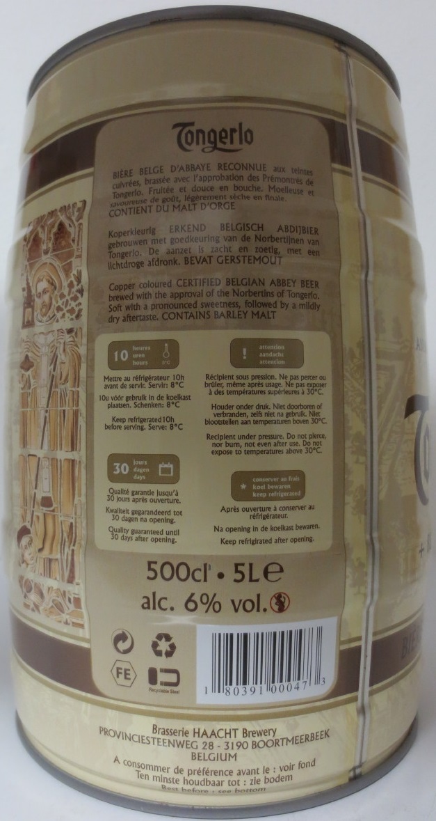 Tongerlo + BLOND - BLONDE + BELGIAN ABBEY BEER (5L) Nr.1