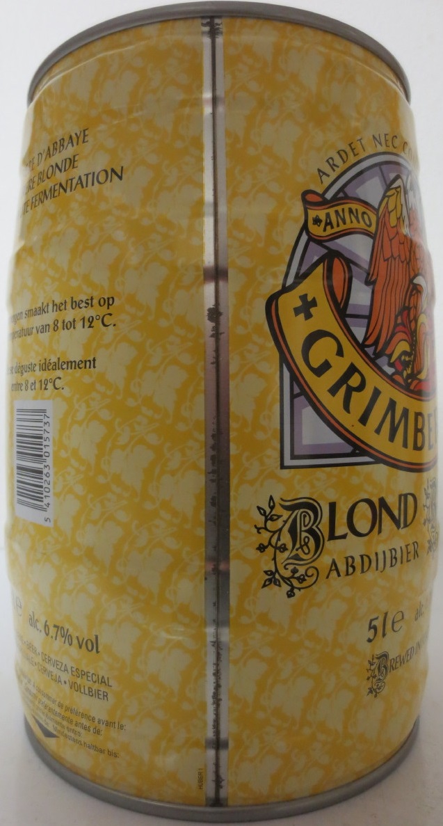 GRIMBERGEN BLOND BLONDE ABDIJBIER BIERE D´ABBAYE (5L) Nr.1
