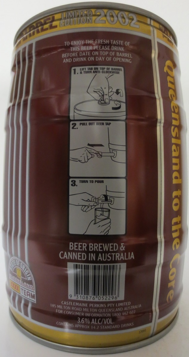 CASTLEMAIN XXXX GOLD LAGER 5 Litres (5L) Nr.1