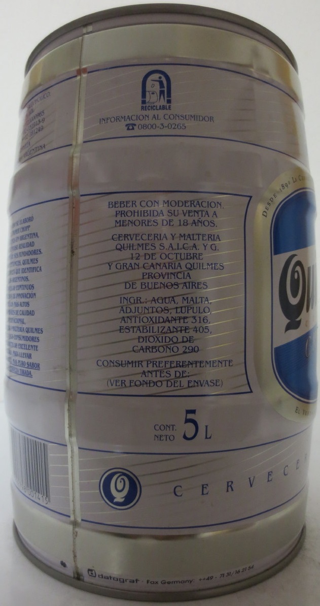 QUILMES CERVEZA CRISTAL Nr.2 