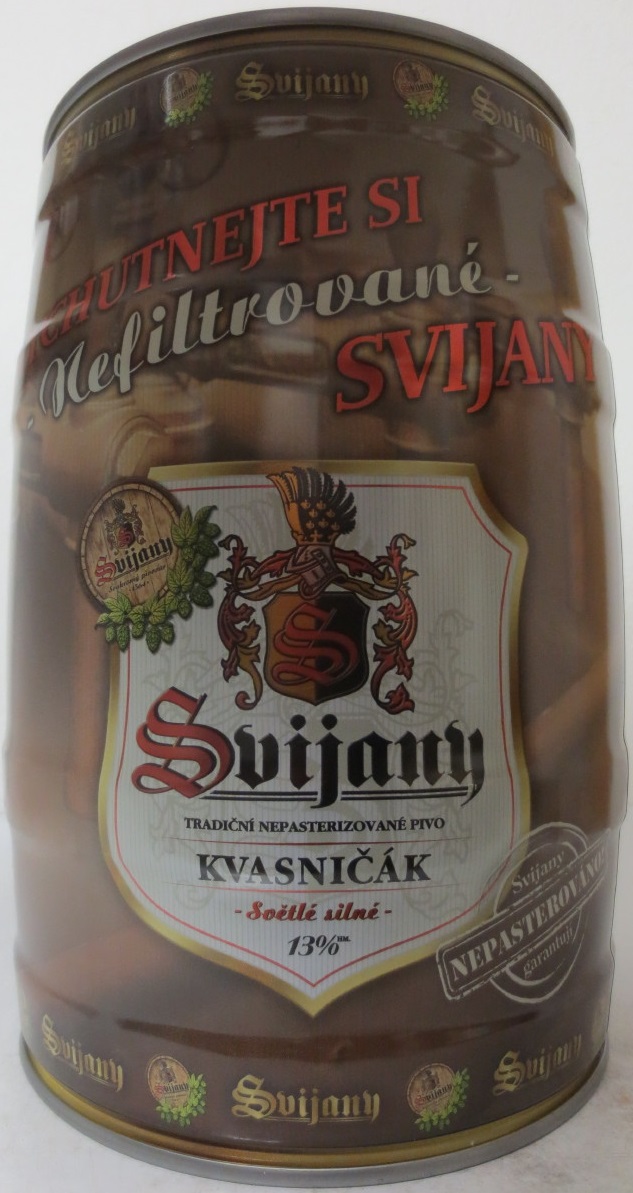 Svijany TRADIČNÍ NEPASTERIZOVANÉ PIVO KVASNIČÁK Světlé silné 13%