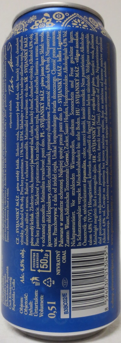 Svijany SVIJANSKÝ MÁZ Veselé Velikonoce (50cl) (B/O) modré