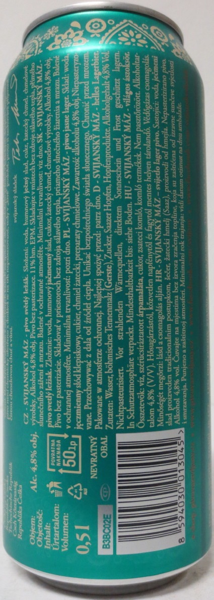 Svijany SVIJANSKÝ MÁZ Veselé Velikonoce (50cl) (B/O) zelené