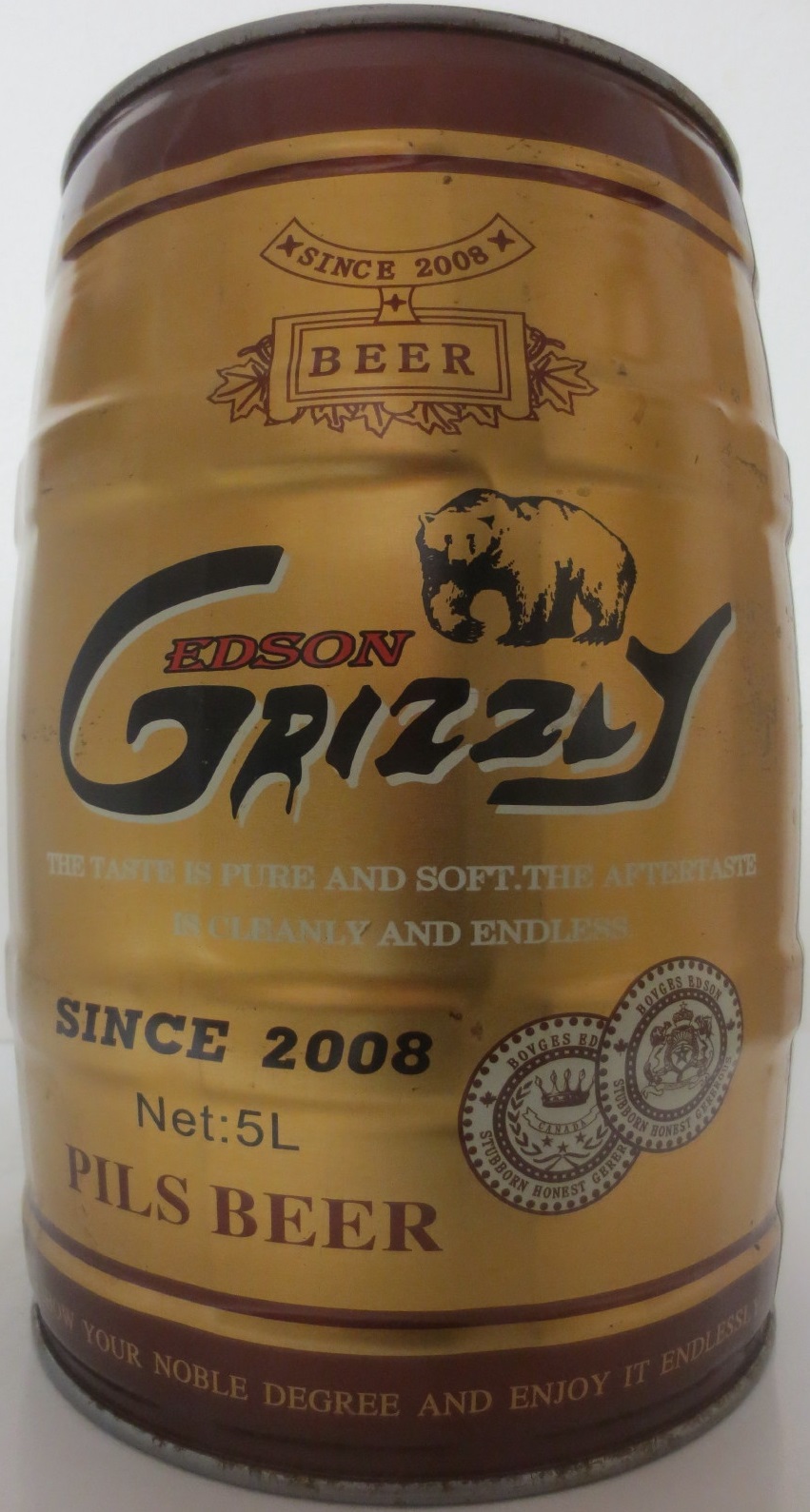 EDSON GRIZZLY SINCE 2008 PILS BEER (5L) Nr.1