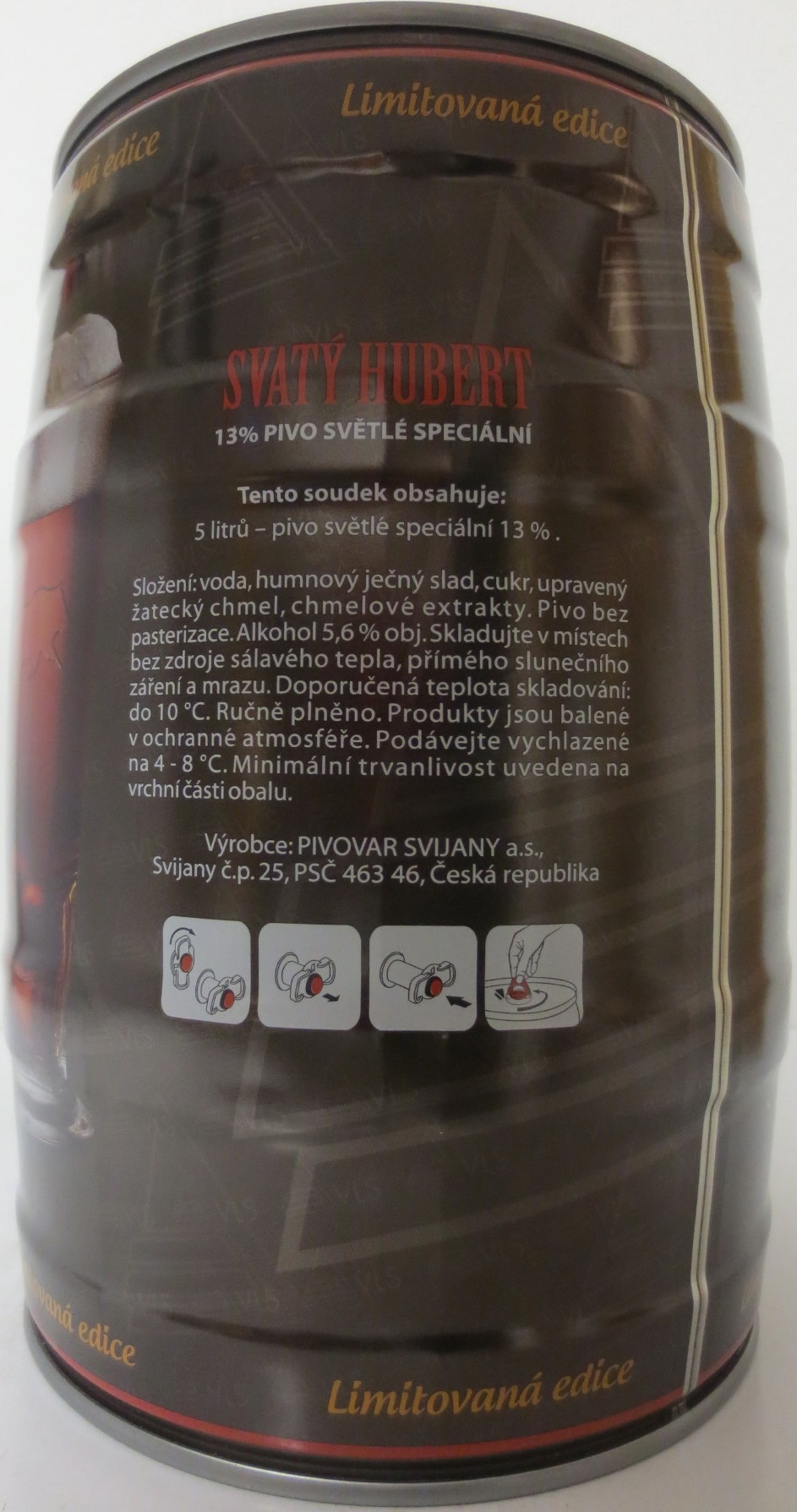 Svijany SVATÝ HUBERT Silné světlé pivo 13% 