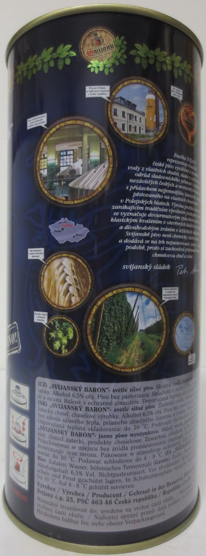 Svijany SVIJANSKÝ BARON Světlé silné 1564 PLECHOVKA nejen PRO CHLAPY (200cl) č.1 