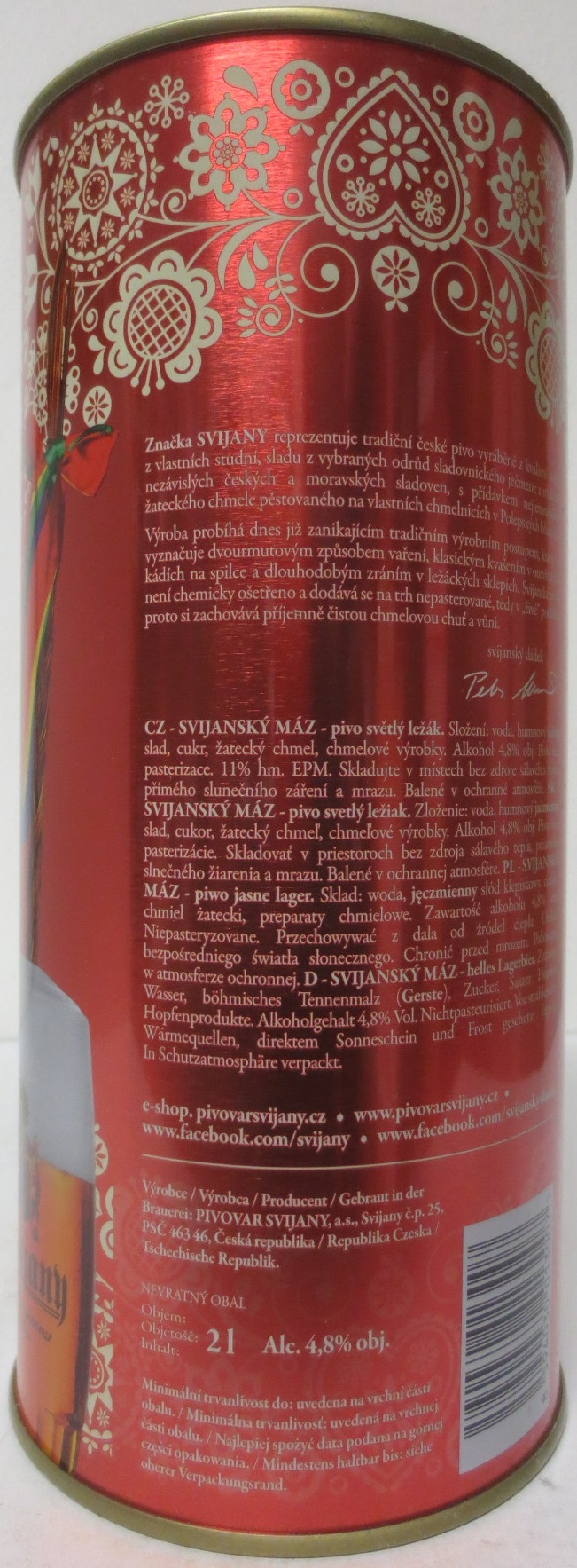 Svijany SVIJANSKÝ MÁZ Veselé Velikonoce (200cl) červené