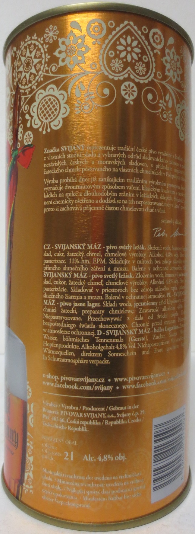 Svijany SVIJANSKÝ MÁZ Veselé Velikonoce (200cl) zlaté