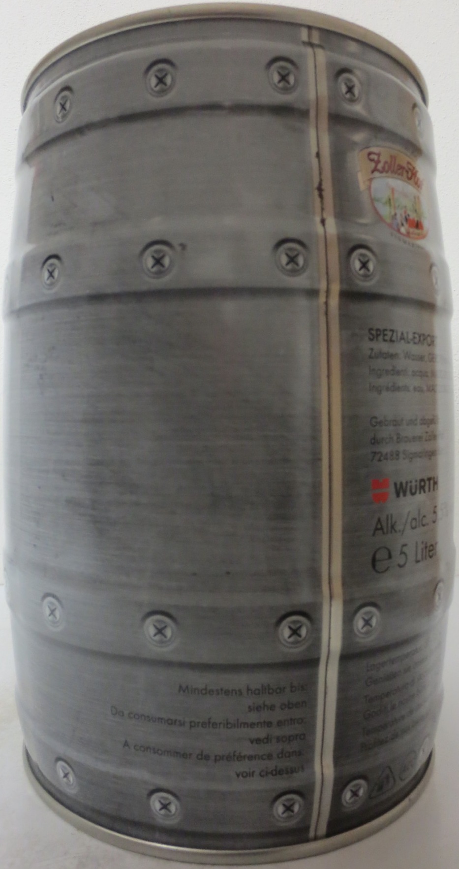WÜRTH PREMIUM BEER Zoller-Hof SPEZIAL-EXPORT (5L) Nr.1