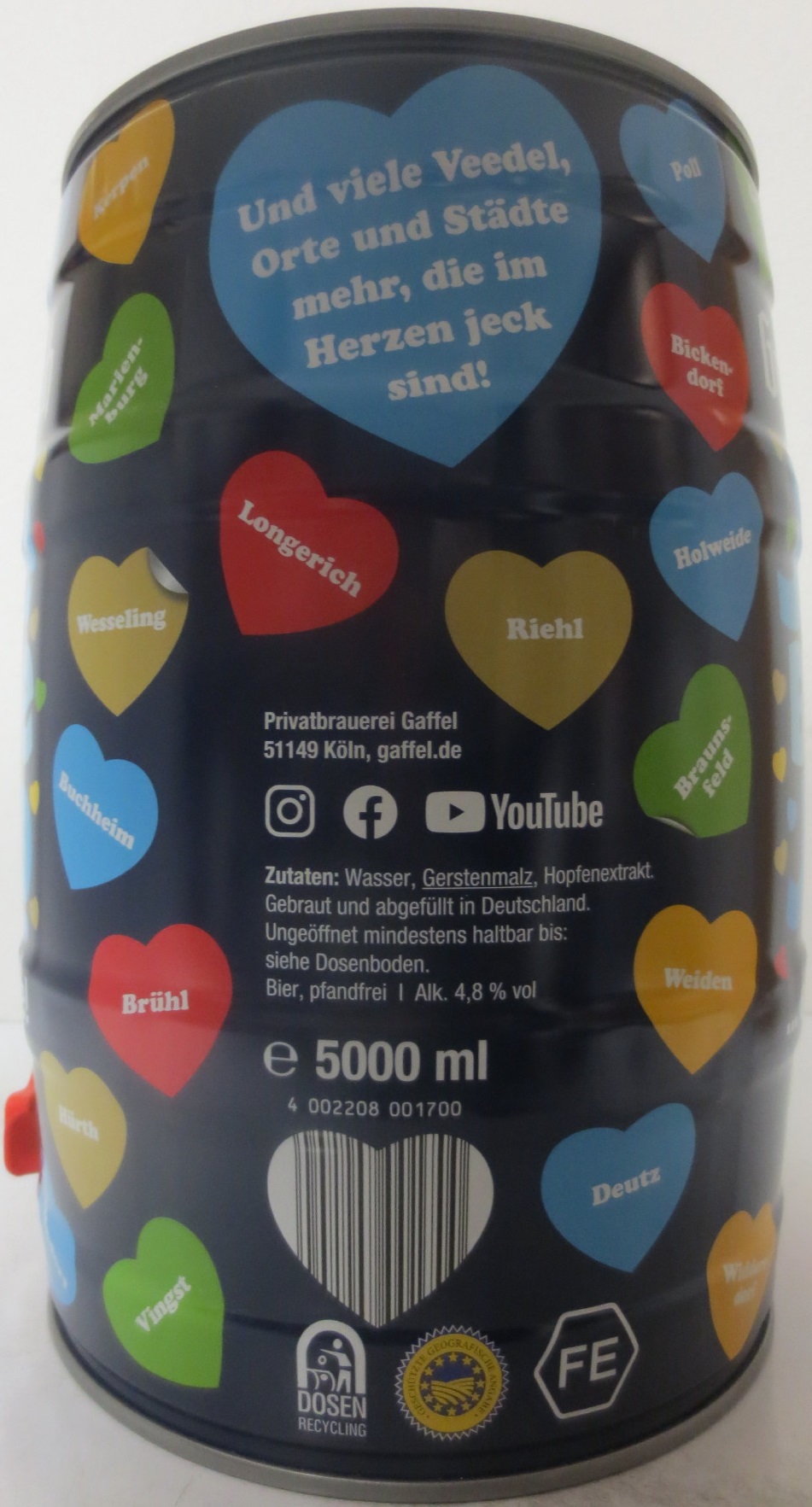 Gaffel kölsch Jecke BLieve JeCKe ... ejal, wo se stecke! (5L) Nr.1