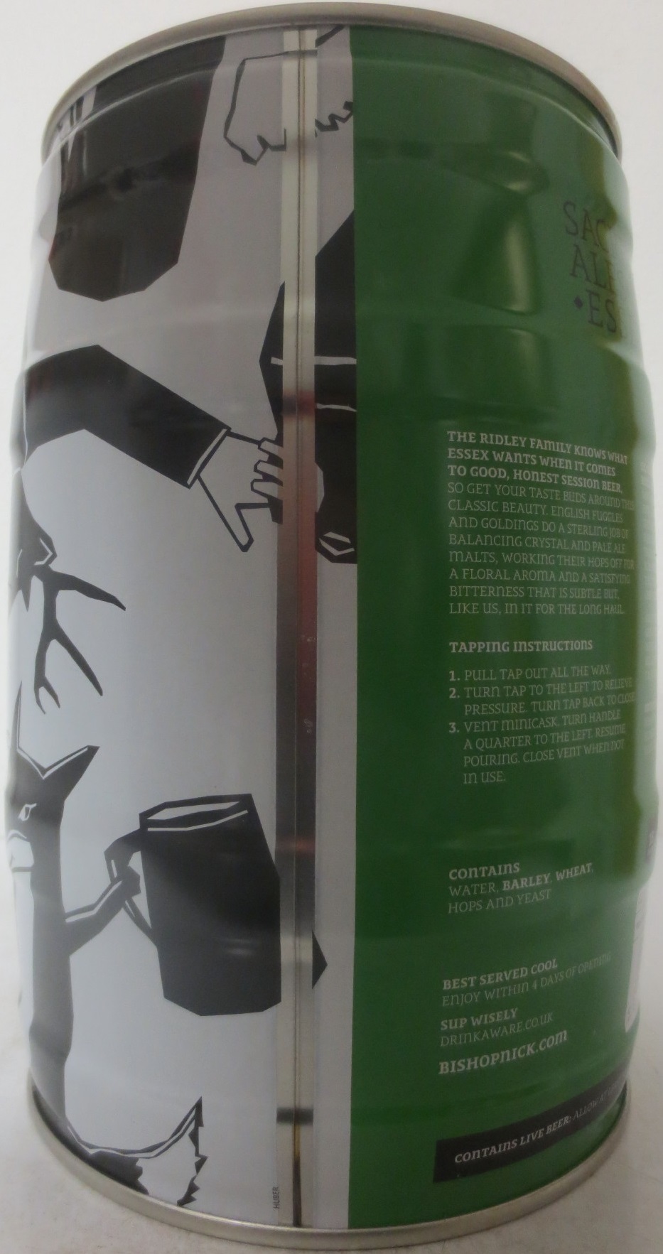 BISHOP NICK RIDLEY´S RITE PALE ALE 3,6% ABV (5L) Nr.1