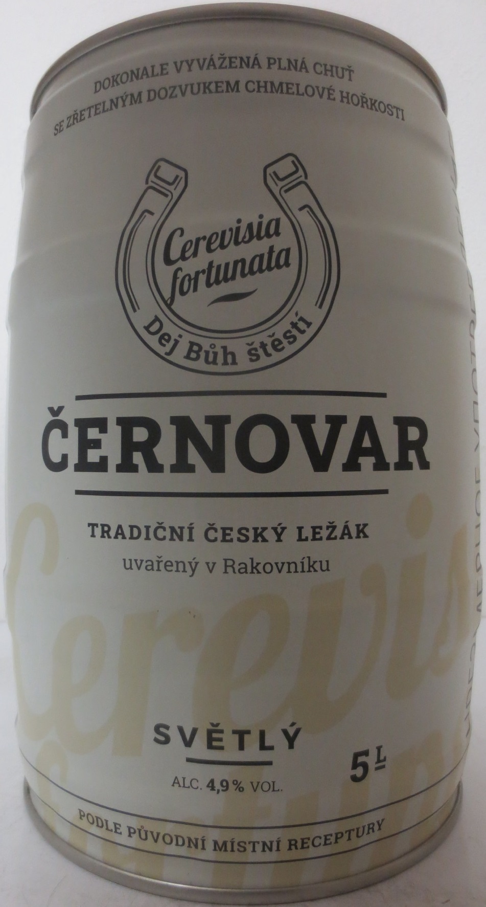 ČERNOVAR TRADIČNÍ SVĚTLÝ LEŽÁK uvařený v Rakovníku SVĚTLÝ (5L) č.1