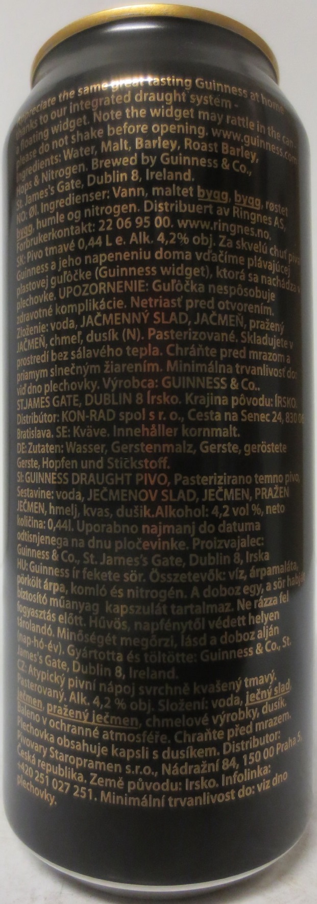 GUINNESS DRAUGHT STOUT (44cl) (B/O) č.1
