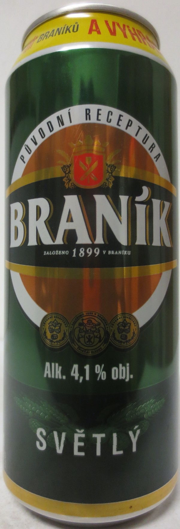 BRANÍK Alk. 4,1% obj. SVĚTLÝ SOUTĚŽ 2021 (CZ) (50cl) (B/O) č.1