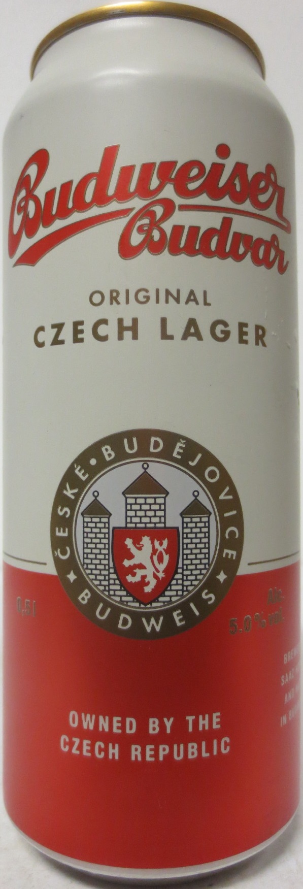 Budweiser Budvar ORIGINAL CZECH LAGER OWNED BY THE CZECH REPUBLIC (50cl) (B/O)