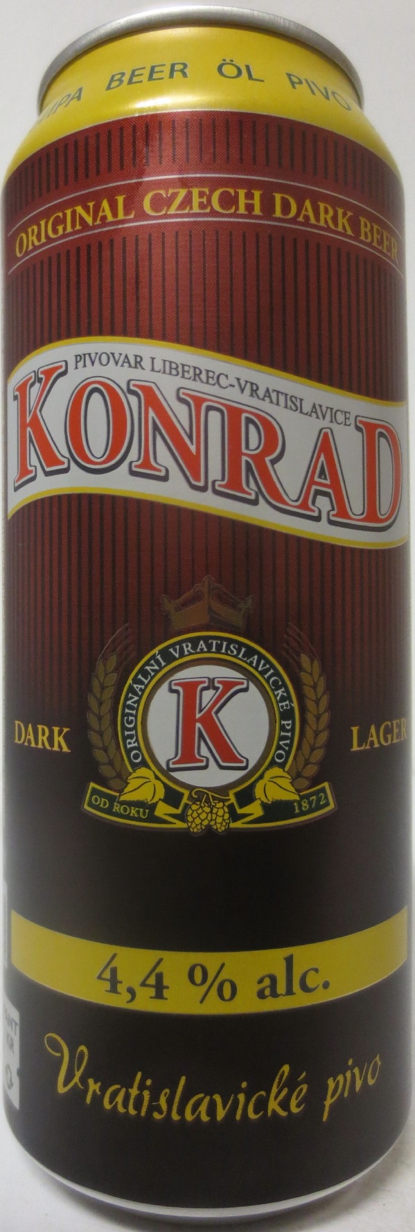 KONRAD 4,4% alk. Vratislavické pivo (50cl) (B/O) 