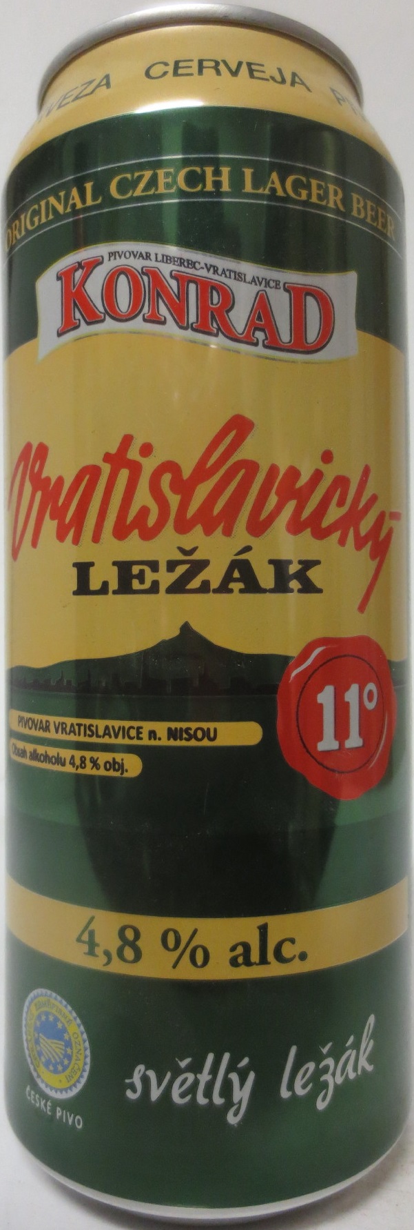 KONRAD Vratislavický LEŽÁK 11° 4,8% alc. světlý ležák (50cl) (B/O)