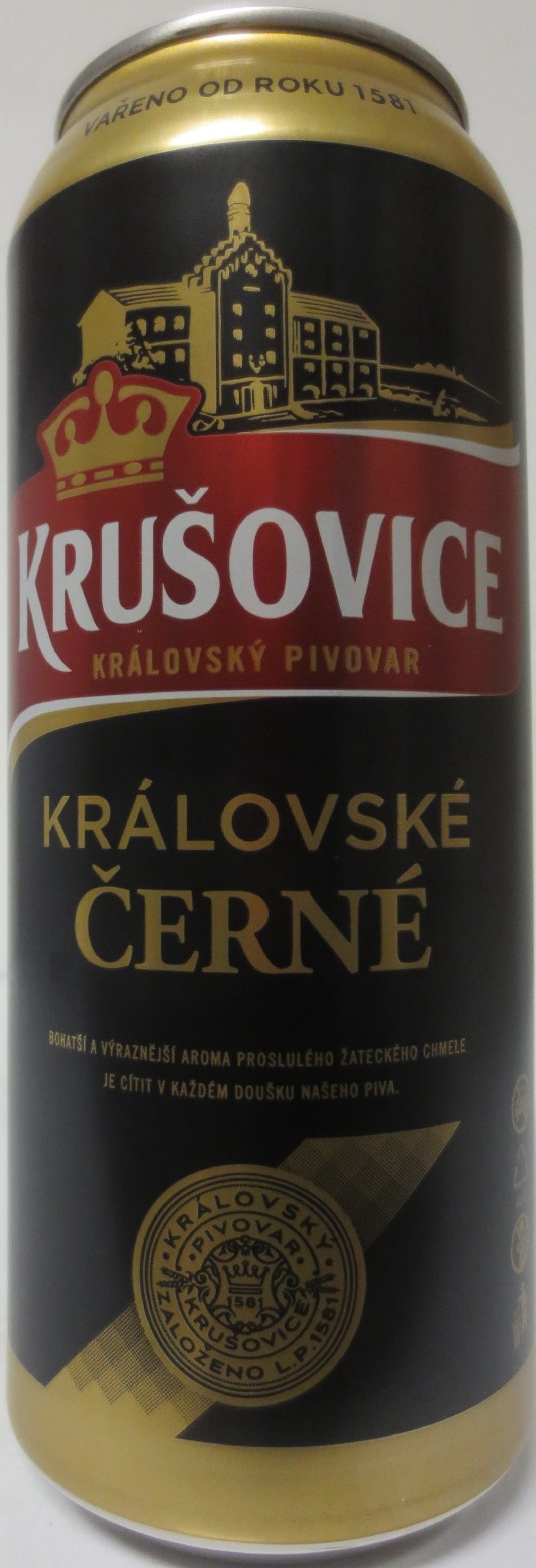 KRUŠOVICE KRÁLOVSKÝ PIVOVAR KRÁLOVSKÉ ČERNÉ (50cl) (B/O) č.3 
