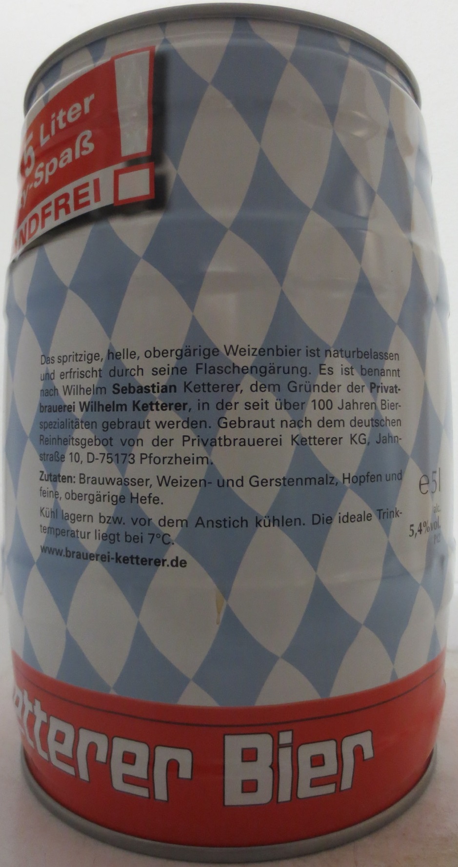 Ketterer Sebastian Hefe-Weissbier (5L) Nr.1 